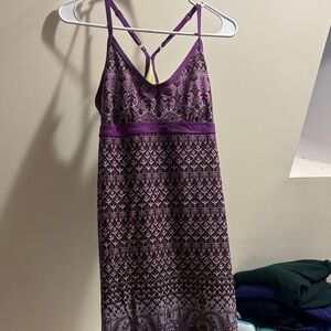 Athleta Purple Strappy Patterned Dress